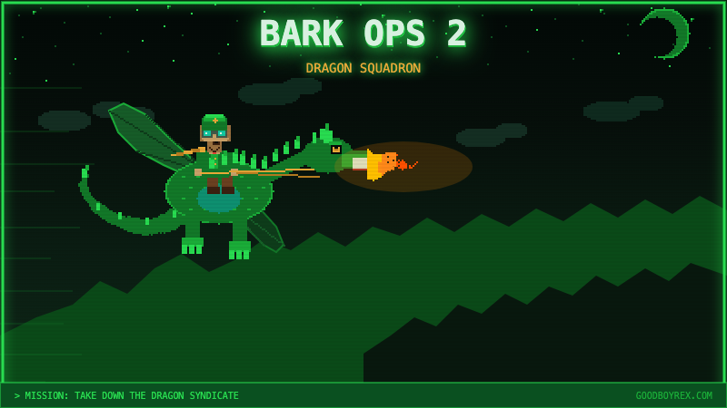 BARK OPS 2: Dragon Squadron — Rex riding a dragon